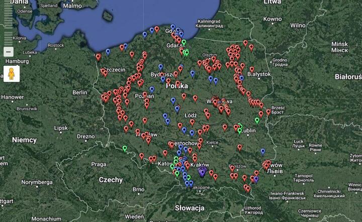 zamki i forty w Polsce / autor: Google Maps