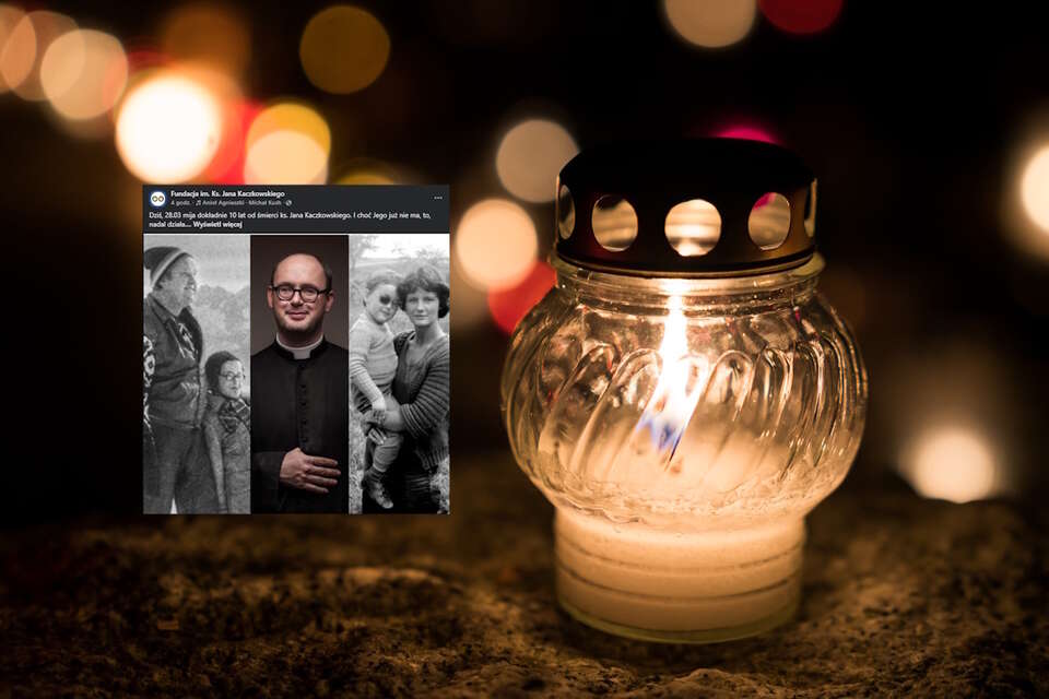 Na zdjęciu znicz oraz wpis Fundacji im. Ks. Jana Kaczkowskiego (screen z Fb) / autor: Fratria/Fb-Fundacja im. Ks. Jana Kaczkowskiego (screen)