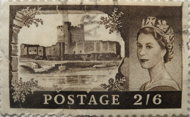 Królowa Elżbieta II na znaczku pocztowym  / autor: Fratria