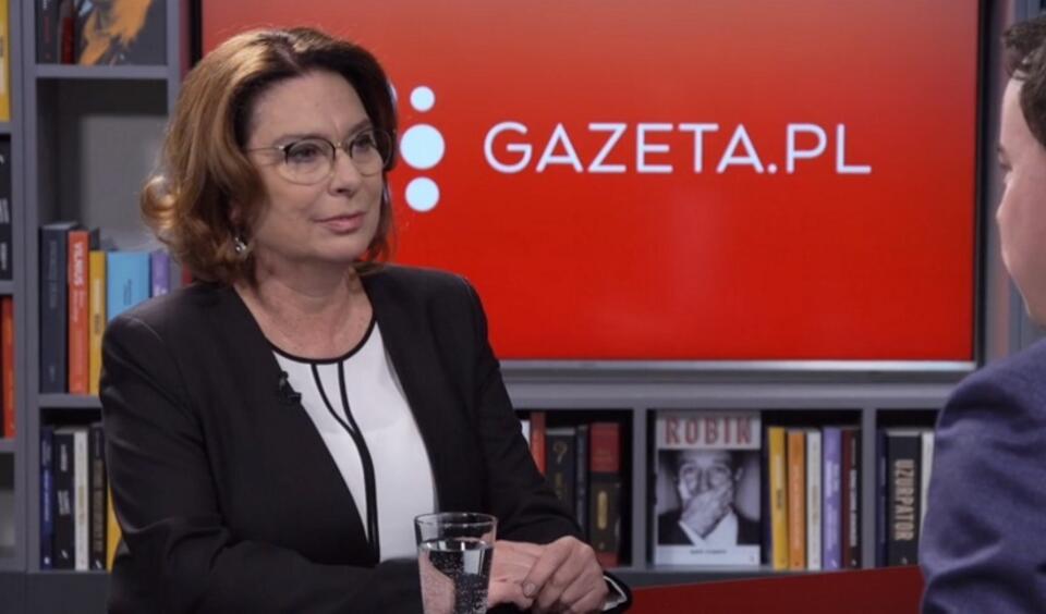 Małgorzata Kidawa-Błońska  / autor: screen/ gazeta.pl