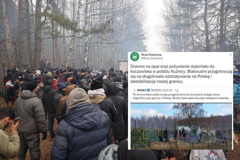 Białorusini przygotowują duży obóz imigrantów przy granicy! / autor: PAP/EPA