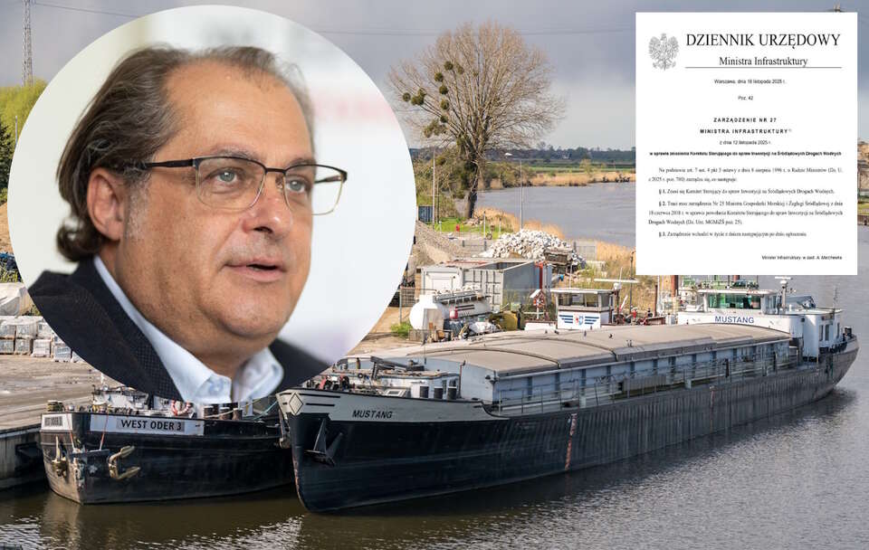 poseł PiS Marek Gróbarczyk alarmuje w sprawie zatrzymania inwestycji w żeglugę śródlądową  / autor: Fratria
