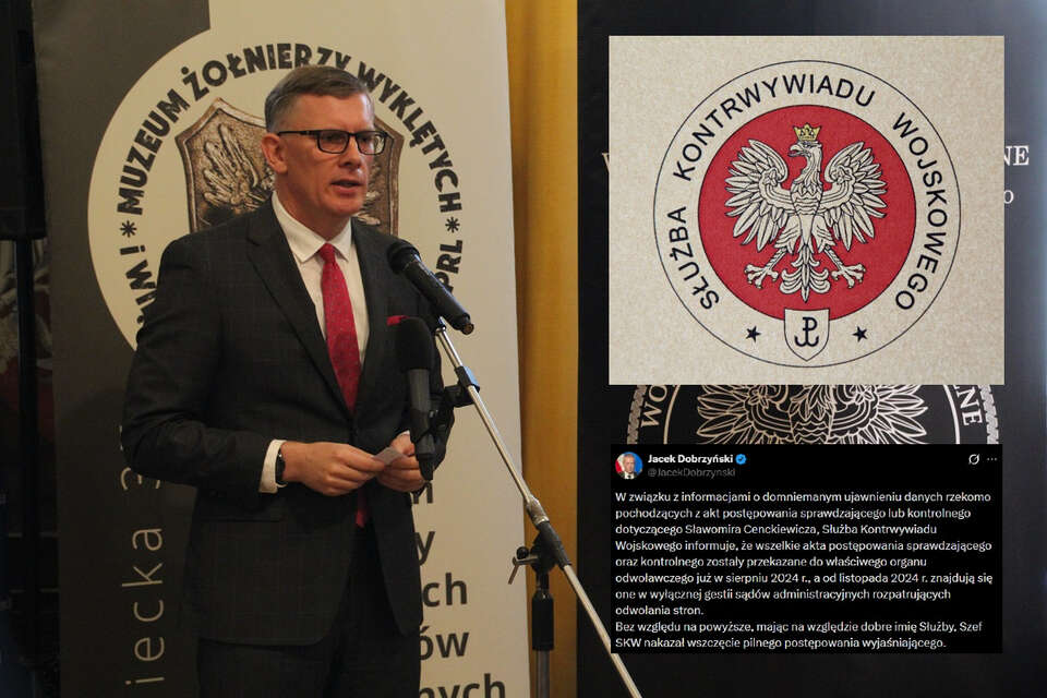 Rzecznik koordynatora służb specjalnych Jacek Dobrzyński poinformował, że szef Służby Kontrwywiadu Wojskowego nakazał wszczęcie pilnego postępowania wyjaśniającego w sprawie ujawnienia danych szefa BBN Sławomira Cenckiewicza. / autor: Fratria