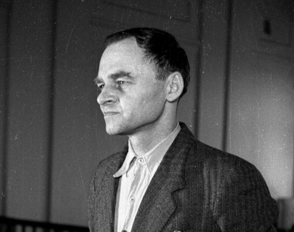 Pułkownik Pilecki w czasie procesu, Fot. PAP