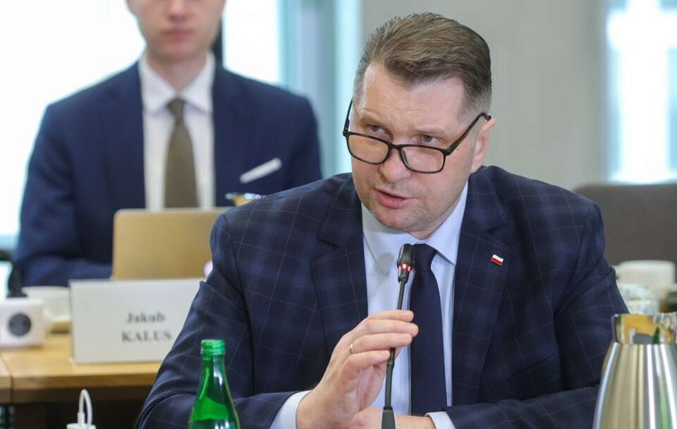 Poseł PiS Przemysław Czarnek podczas posiedzenia sejmowej komisji śledczej  / autor: PAP