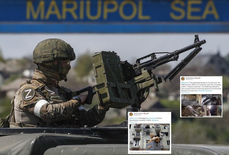 Rosyjski najeźdźca w Mariupolu / autor: PAP/EPA
