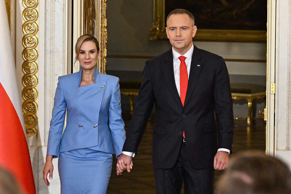 Prezydent Karol Nawrocki i pierwsza dama Marta Nawrocka / autor: PAP/Radek Pietruszka