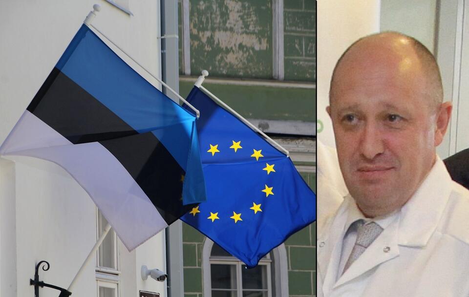 Flagi Estonii i UE; Jewgienij Prigożyn, założyciel Grupy Wagnera / autor: Fratria; wikimedia commons/http://archive.government.ru//https://creativecommons.org/licenses/by/3.0/