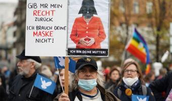 Koronasceptycy protestują w Niemczech