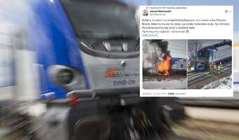 Dwa pociągi Intercity uderzyły w auto: pożar! [ZDJĘCIA]