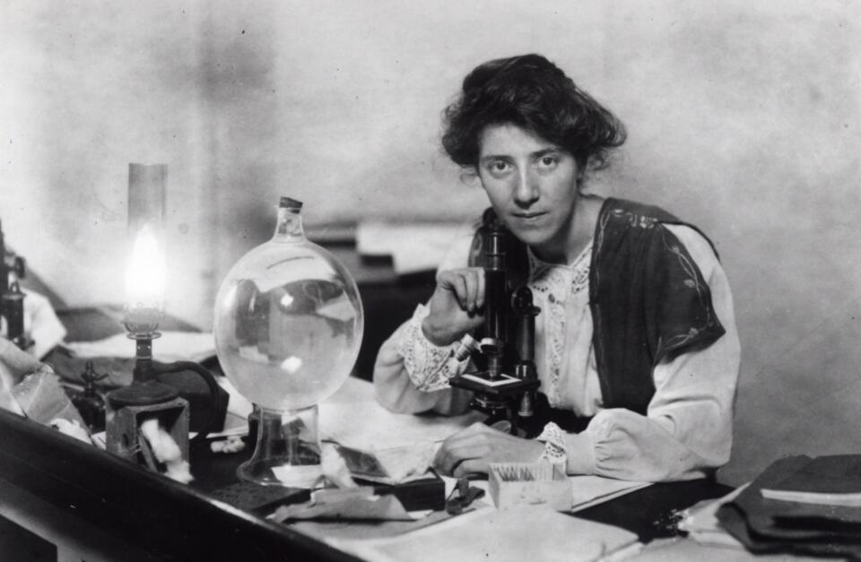 Marie Stopes w swoim laboratorium w 1904 / autor: Wikipedia/Domena publiczna