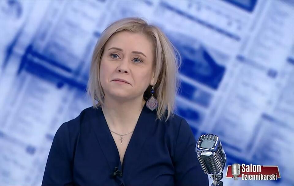Marzena Nykiel w "Salonie Dziennikarskim" / autor: TVP Info (screen)