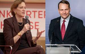 Anne Applebaum/Radosław Sikorski / autor: Elena Ternovaja, CC BY-SA 3.0 <https://creativecommons.org/licenses/by-sa/3.0>, via Wikimedia Commons/Fratria 