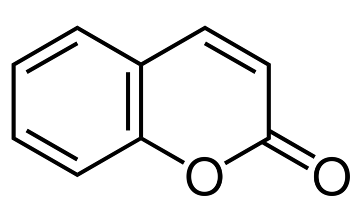 Chemiczna struktura kumaryny (C2H6O2). / autor: Fot. Wikipedia / Calvero