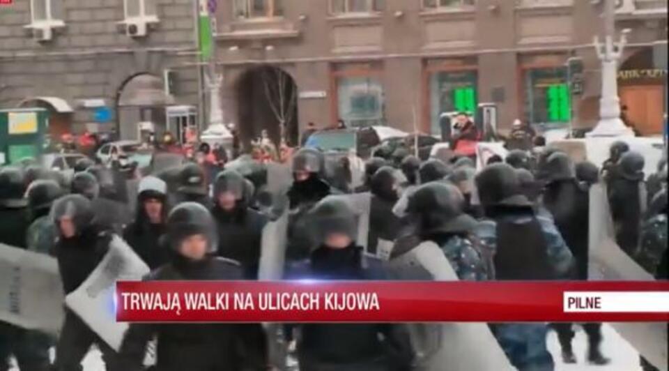 Kadr z relacji TV Republika z Kijowa. Fot. wPolityce.pl