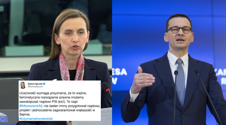 Sylwia Spurek i Mateusz Morawiecki / autor: Fratria/Twitter