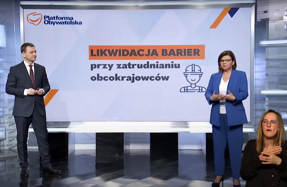 Izabela Leszczyna, Sławomir Nitras  / autor: screenshot YouTube Platforma Obywatelska 