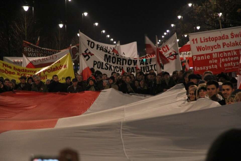Marsz Niepodległości. Zdjęcie otrzymane od naszego czytelnika Pana Jędrzeja. Dziękujemy!