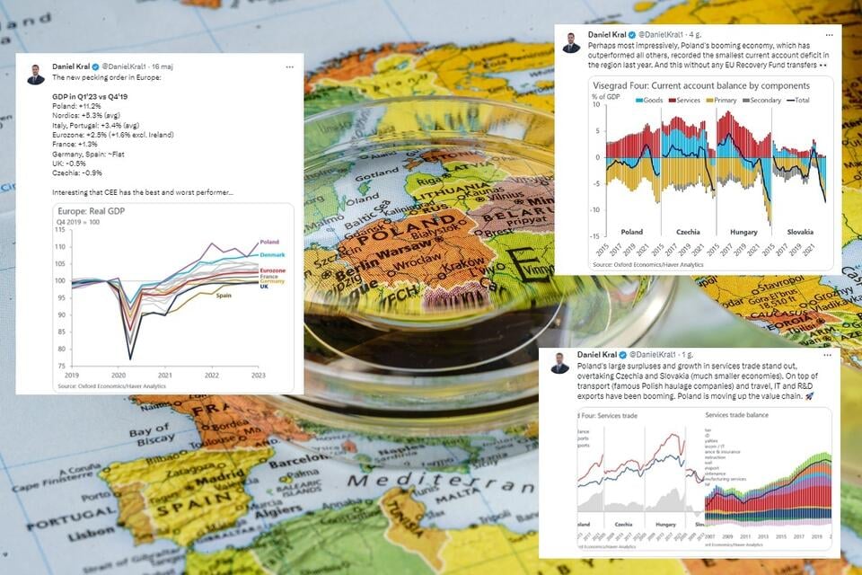 W tle zdj. ilustracyjne - Polska na mapie Europy / autor: Fratria; Twitter/Daniel Kral