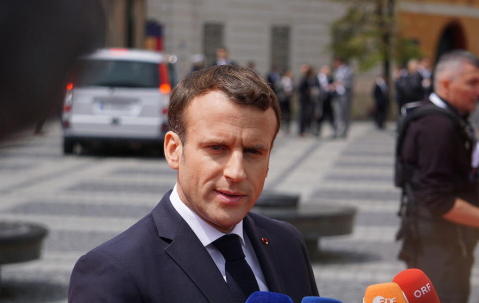 prezydent Francji Emmanuel Macron  / autor: Fratria