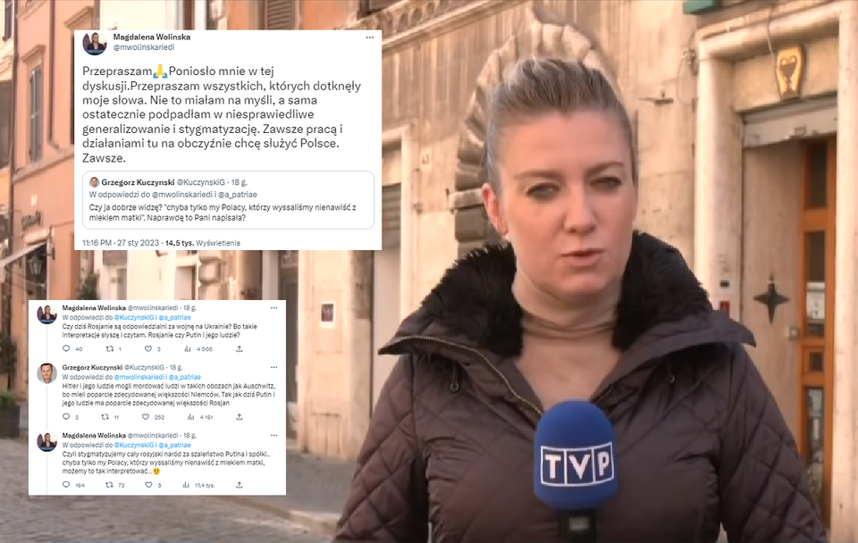 Magdalena Wolińska-Riedi, korespondentka TVP w Rzymie i Watykanie / autor: TVP Info/Twitter