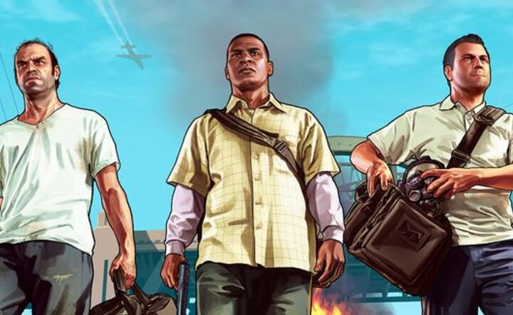 Bohaterowie gry GTA V - Trevor, Franklin i Michael fot. Materiały promocyjne