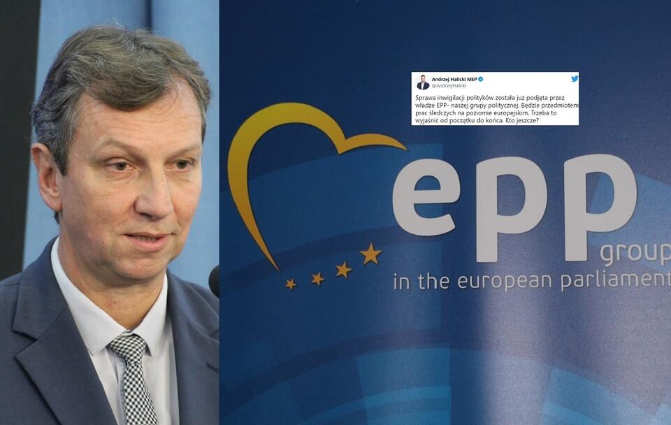 Andrzej Halicki/Logo EPP / autor: Fratria/Twitter