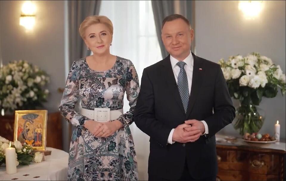 Pierwsza Dama Agata Kornhauser-Duda/ Prezydent Andrzej Duda  / autor: Twitter/Kancelaria Prezydenta (screenshot)