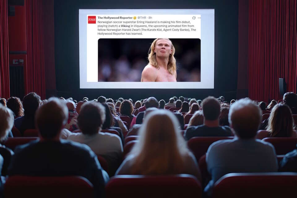 Ludzie na sali kinowej oraz wpis The Hollywood Reporter (screen z X) / autor: pixabay.com/X-The Hollywood Reporter (screen)