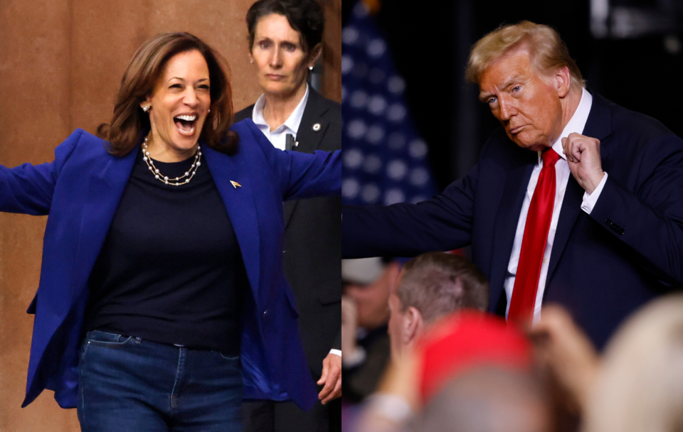 Kamala Harris i Donald Trump / autor: PAP/EPA/BIZUAYEHU TESFAYE/	PAP/EPA/JEFFREY PHELPS