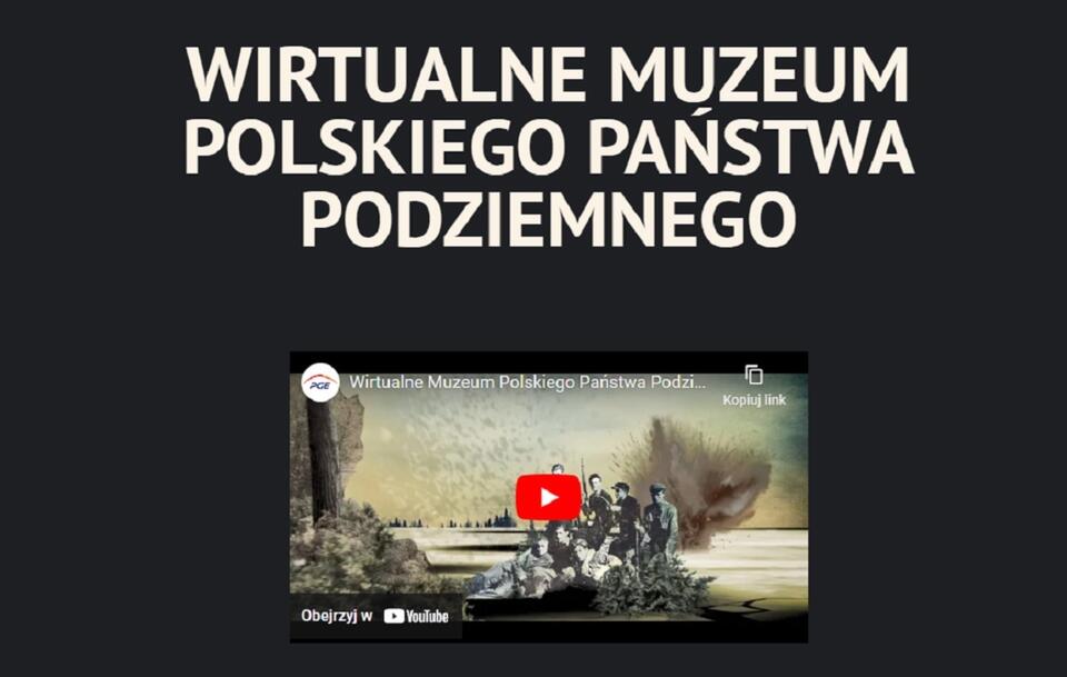 Wirtualne Muzeum Polskiego Państwa Podziemnego / autor: printscreen: https://tajnepanstwo.pl/