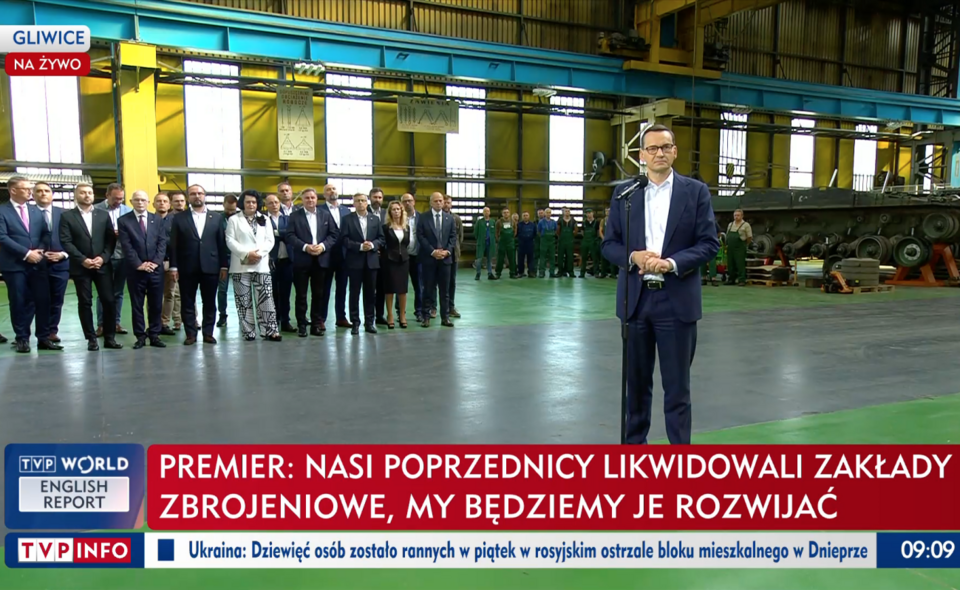 Premier Morawiecki z Gliwicach  / autor: TVP INFO