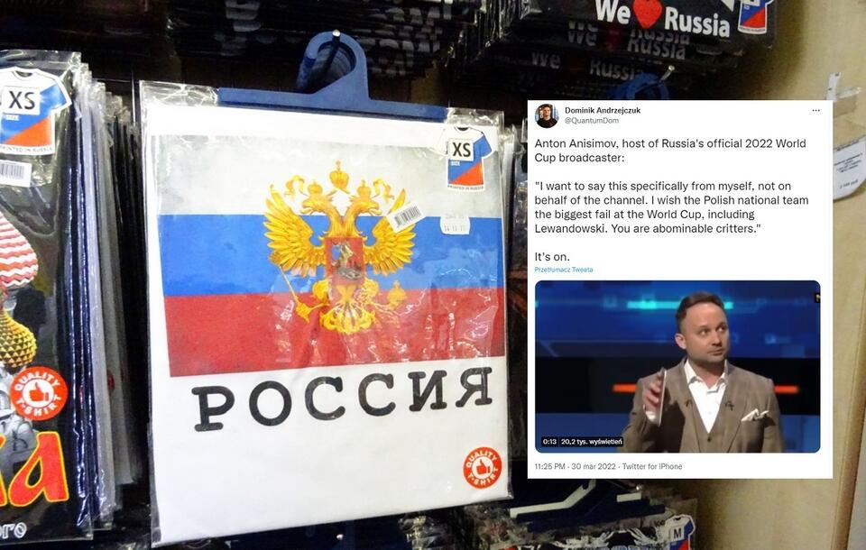 Zdj. ilustracyjne. Zrzut ekranu z nagrania wypowiedzi Anisimowa o polskiej reprezentacji z marca b.r.. We wczorajszym wywiadzie dla sports.ru Anisimow podtrzymał swoje słowa. / autor: Fratria/printscreen: @QuantumDom