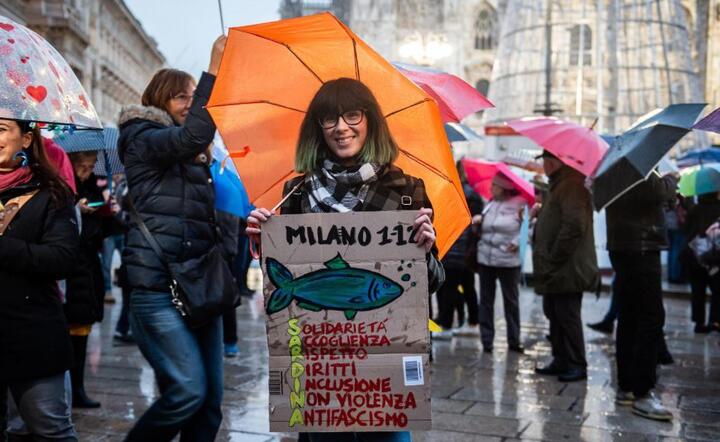 Protesty w Mediolanie / autor: PAP/EPA/Nicola Marfisi