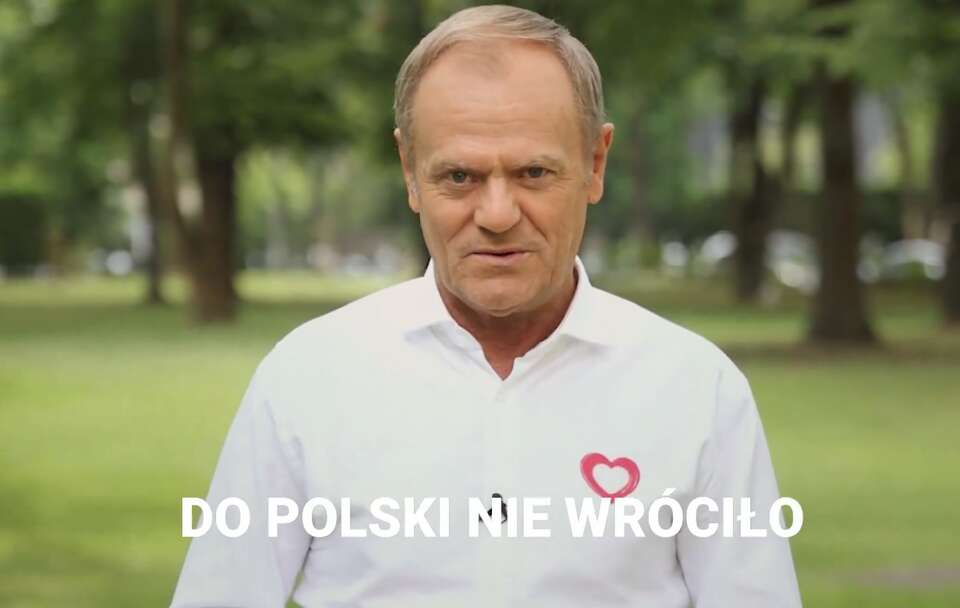 Tusk zaprasza na wiec 4 czerwca (nagranie oznaczone jako materiał wyborczy KO) / autor: X/Donald Tusk 