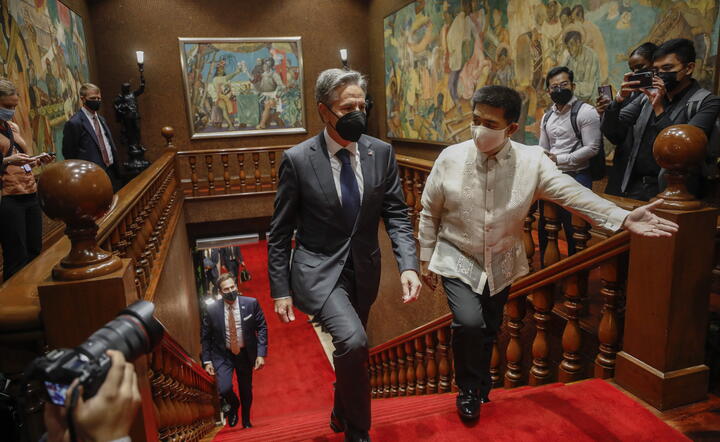 sekretarz stanu USA Antony Blinen w pałacu prezydenckim w Manili, Filipiny / autor: fotoserwis PAP