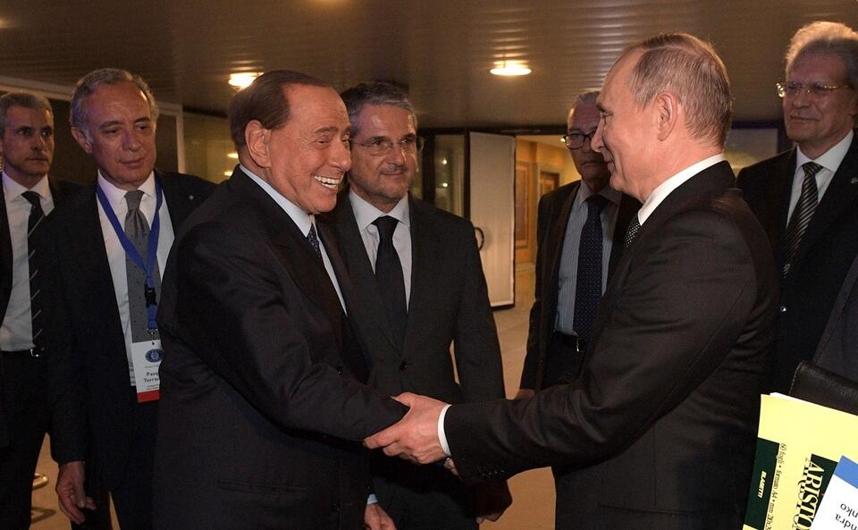 Silvio Berlusconi i Władimir Putin w 2019 r. / autor: Kremlin.ru, CC BY 4.0 <https://creativecommons.org/licenses/by/4.0>, via Wikimedia Commons