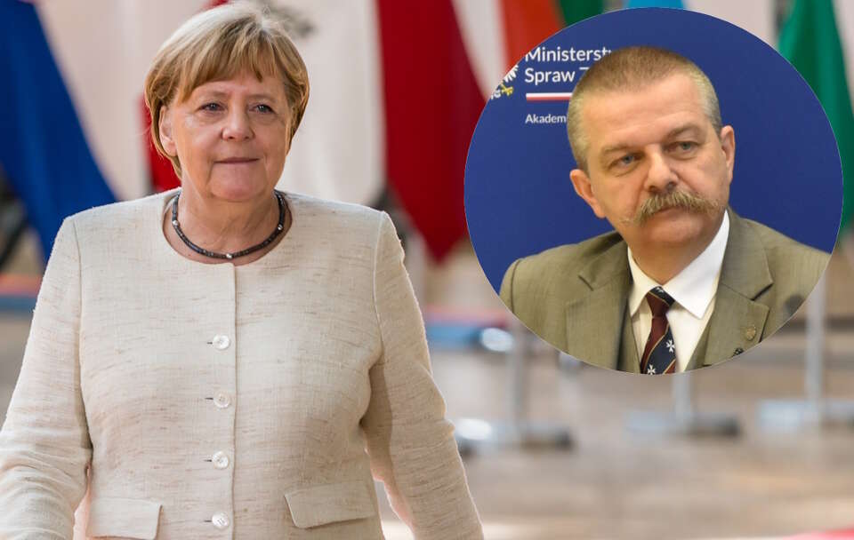 Angela Merkel, prof. Przemysław Żurawski vel Grajewski  / autor: Fratria