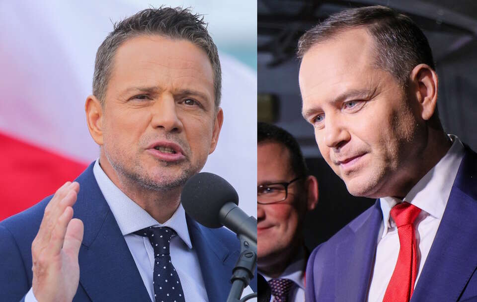 Rafał Trzaskowski, Karol Nawrocki / autor: PAP/Tomasz Waszczuk/PAP/Rafał Guz