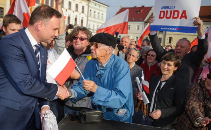 Andrzej Duda wśród wyborców w Tarnowie, fot. PAP/ Paweł Topolski 