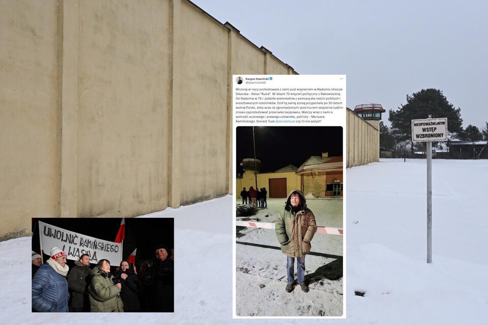 "Kuba" pod murami więzienia w Radomiu / autor: PAP/Piotr Polak / twitter.com/kjkaminski88