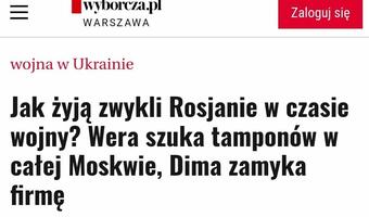 "Gazeta Wyborcza" płacze nad... losem Rosjan!