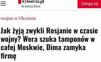 "Gazeta Wyborcza" płacze nad... losem Rosjan!