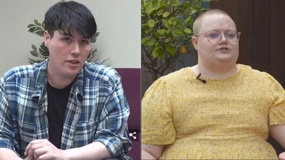 Kadr z filmu "No Turning Back. Ritchie (z lewej) i Amber (z prawej) wystąpili jako odważni świadkowie straszliwych konsekwencji jakie niesie popychanie młodych ludzi do zmiany płci.