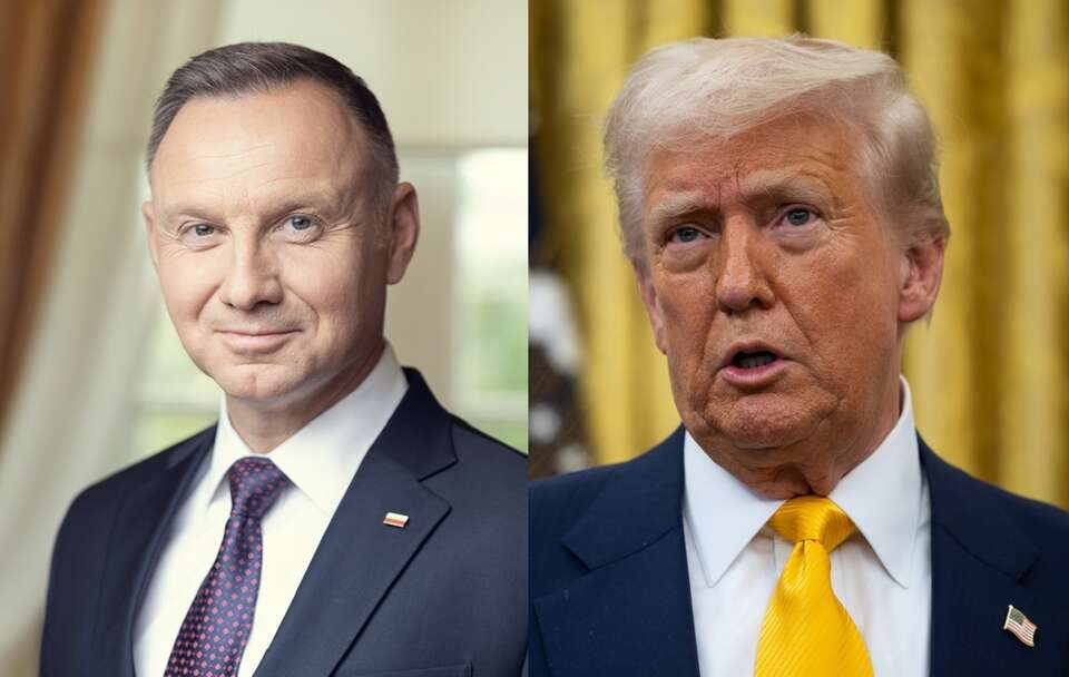 Prezydent RP Andrzej Duda i prezydent USA Donald Trump / autor: Fratria, PAP/EPA/FRANCIS CHUNG / POOL