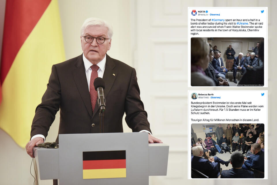 Prezydent Niemiec Frank-Walter Steinmeier. / autor: Fratria/Twitter