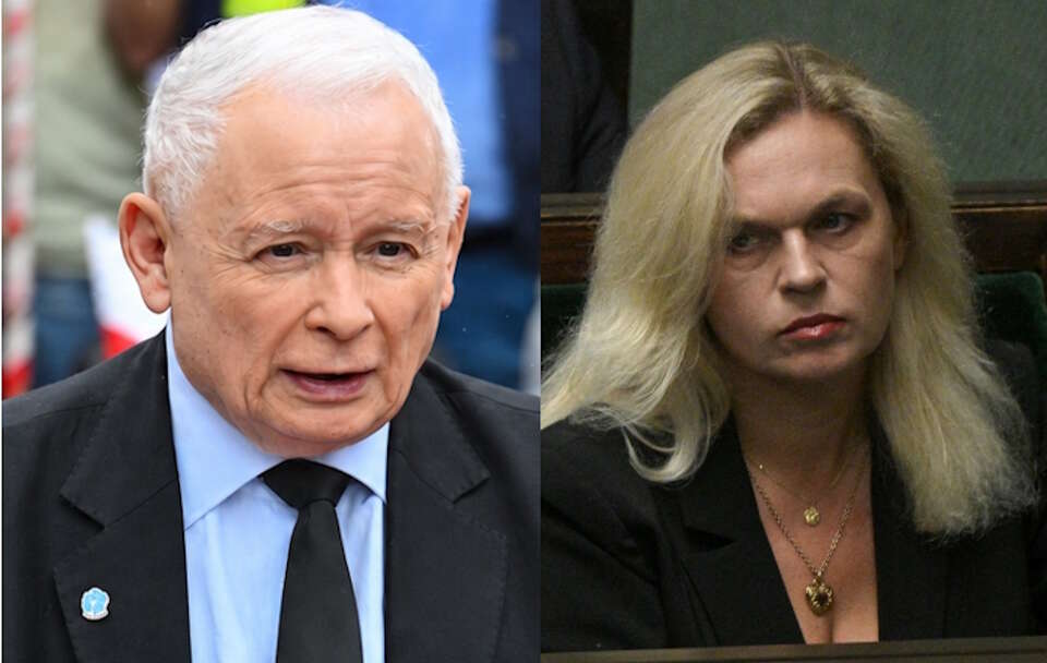Prezes PiS Jarosław Kaczyński skrytykował szefową MEN barbarę Nowacką za słowa o polskich nazistach budujących obozu w czasie wojny. / autor: PAP/Maciej Kulczyński/PAP/Marcin Obara