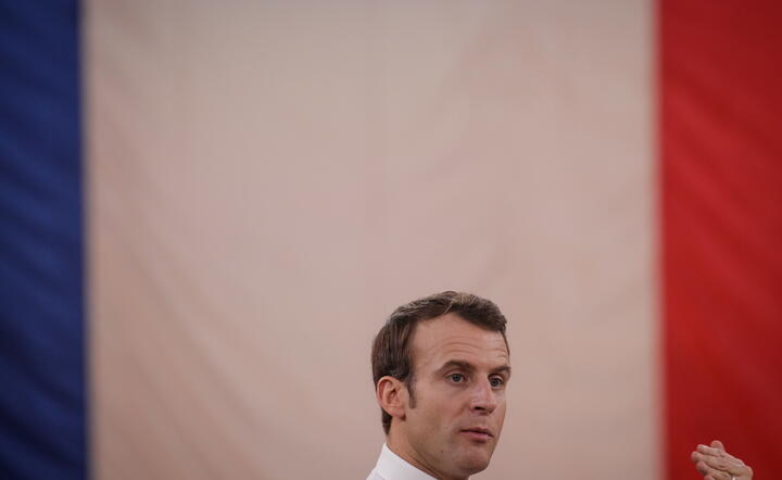 Emmanuel Macron / autor: PAP/EPA/CHRISTOPHE PETIT TESSON