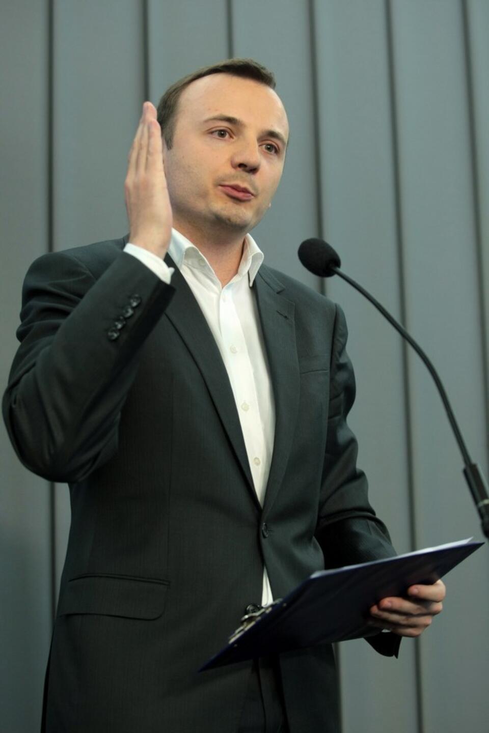 Łukasz Gibała. Fot. PAP / Leszek Szymański