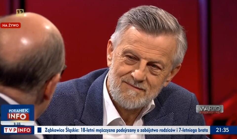 Prof. Andrzej Zybertowicz w Warto Rozmawiać / autor: TVP Info